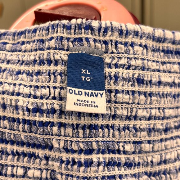 Old Navy Women's Fit & Flare Puff-Sleeve Seersucker All-Day Mini Dress XL - Picture 7 of 10